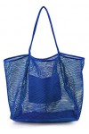 Hoxis Mesh Beach Tote Sac à main pour femme Blanc