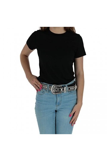 CTM® Ceinture Western Strass Femme 1 1/2 Pouces Grande Taille Disponible , noir, 3X