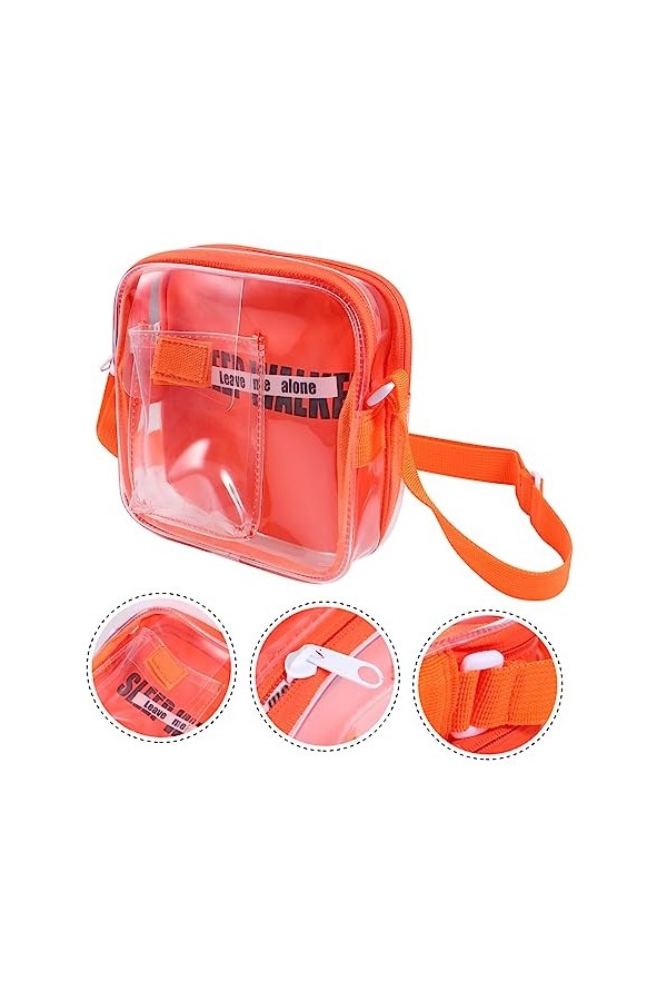 PACKOVE 1Pc Sac À Bandoulière Diagonale Téléphone Portable Sac Clair Gelée Sac À Main Pochette De Soirée Sacs À Main Pour Fem