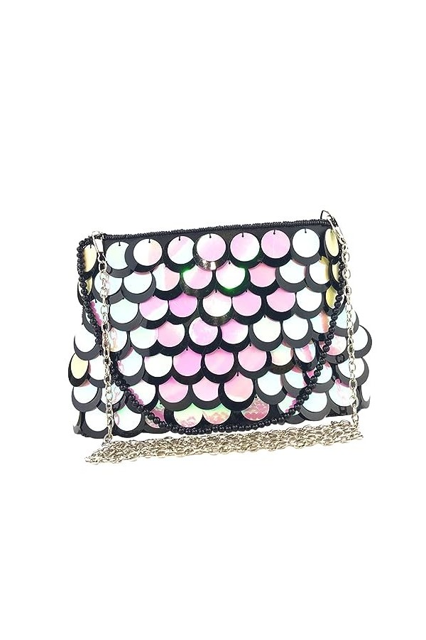 Amosfun 1Pc Sac À Main De Fête Strass Pochette Chaîne Sac Femmes Sac De Soirée Dégradé Sac À Main Miss