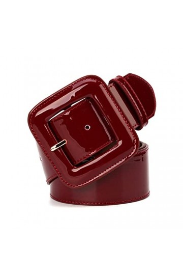 Stevenurr Large ceinture femme robe ceintures 103cm en cuir verni noir femmes taille ceinture robe ceinture pour accessoires 