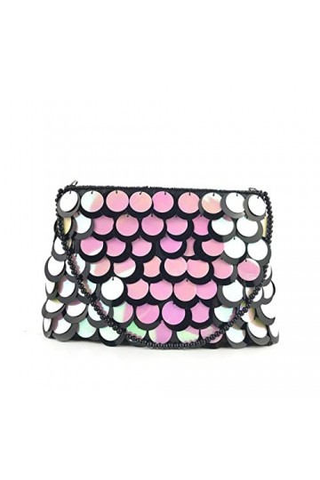 BUTIFULSIC 1Pc Pochette Sac À Main De Fête Sac À Chaîne Femmes Sac De Soirée Écailles Dégradé Miss