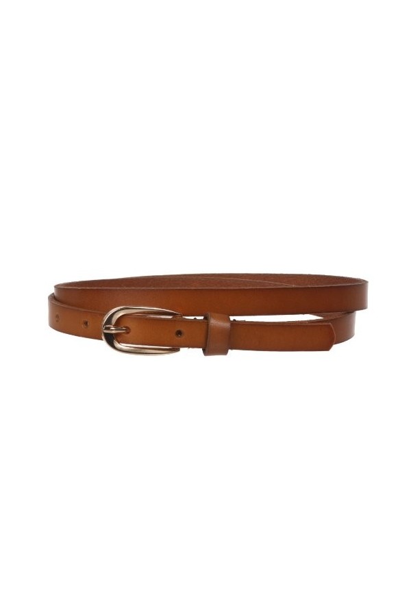 Ceinture en cuir de vache pleine fleur pour femme 1/2" 13 mm - Marron - L-97 cm