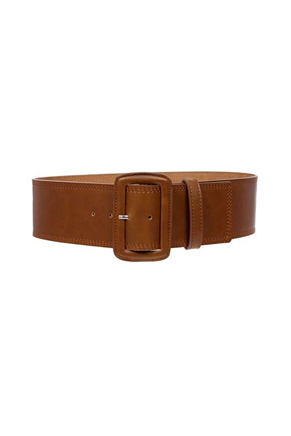 Ceinture en cuir rectangulaire pour femme 7,6 cm de large - Bleu - XS/S - 28"