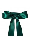 Ceinture de mariée simple et classique en ruban de soie pour robe vert 