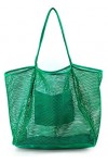 Hoxis Mesh Beach Tote Sac à main pour femme Blanc