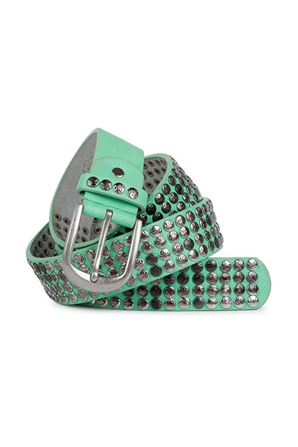 styleBREAKER Ceinture style vintage avec des rivets en forme détoile, longueur ajustable, unisexe 03010050, taille:100cm, co