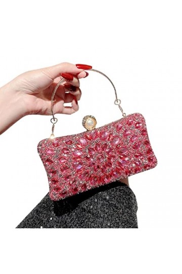 Pochette de soirée pour femme - Pochette de mariage - Sac à bandoulière - Petit sac à main de fête - Sac à bandoulière - Sac 