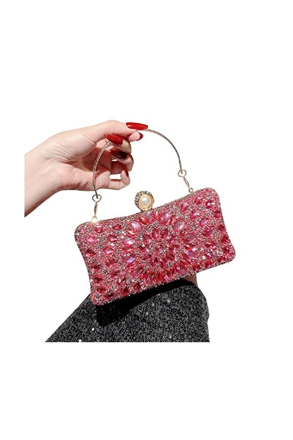 Pochette de soirée pour femme - Pochette de mariage - Sac à bandoulière - Petit sac à main de fête - Sac à bandoulière - Sac