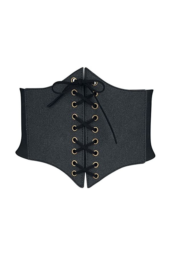 Gothicana by EMP Femme Ceinture noire avec laçage Standard