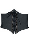 Gothicana by EMP Femme Ceinture noire avec laçage Standard