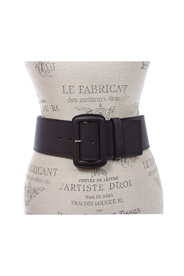 Ceinture en cuir rectangulaire pour femme 7,6 cm de large - Bleu - XS/S - 28"
