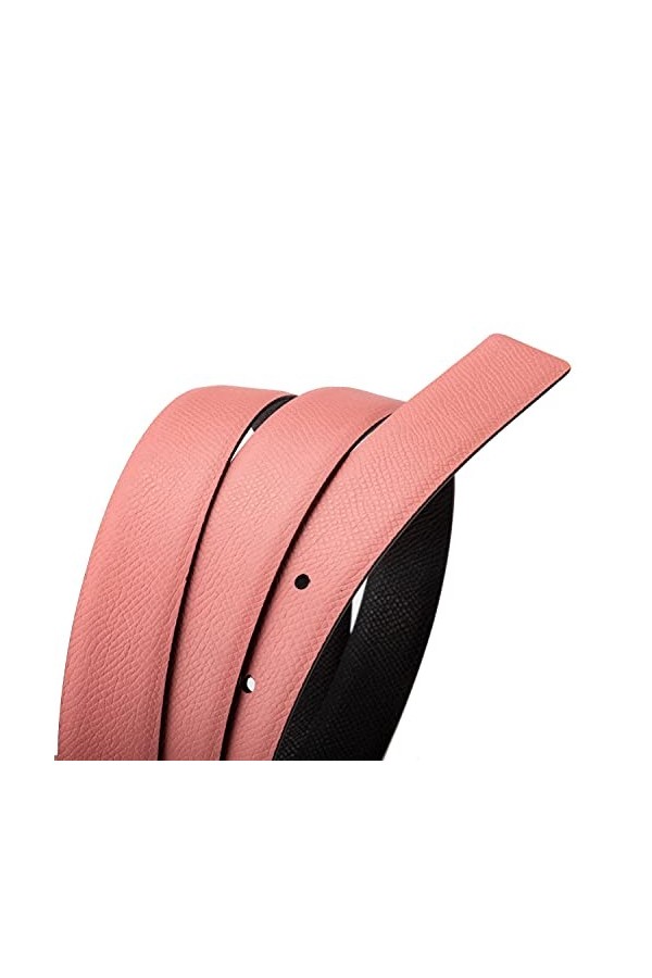 Vatees Sangle de ceinture de remplacement en cuir véritable réversible pour femmes sans boucle 25mm de large 100cm longue Ro