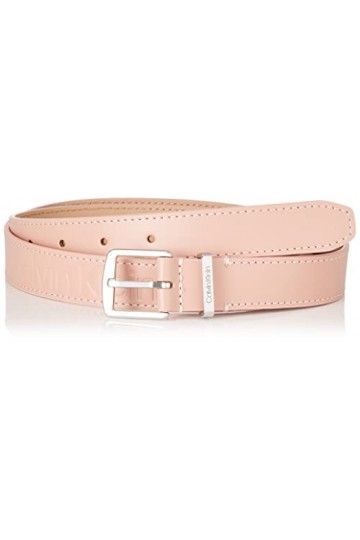 Calvin Klein CK Must Metal Loop Belt EMB 25MM Ceintures, Café au Lait, 80 Femme