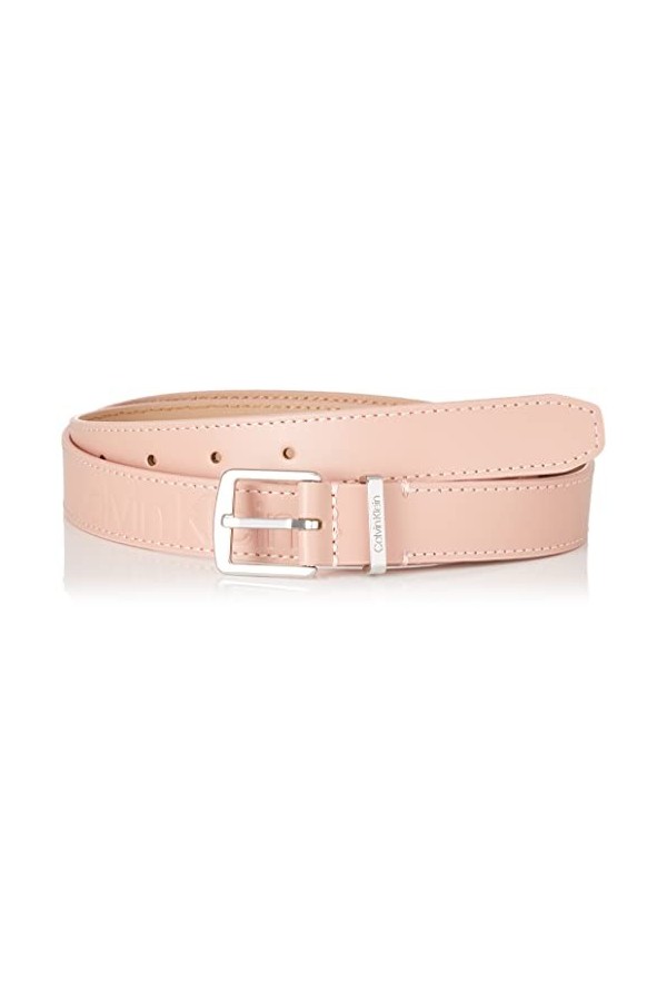 Calvin Klein CK Must Metal Loop Belt EMB 25MM Ceintures, Café au Lait, 80 Femme