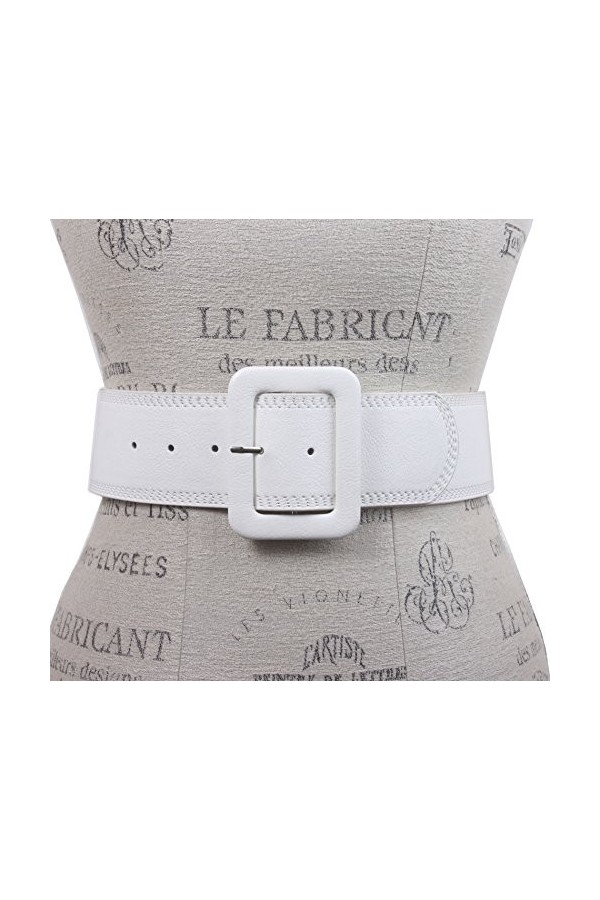beltiscool - Ceinture - Femme - Blanc - L/XL - 40