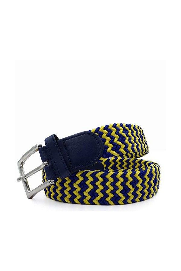 Gloop Ceinture élastique tressée unisexe - Largeur : environ 3,5 cm - Taille : 105 cm - 110 cm - 115 cm - 120 cm - 130 cm - 1