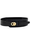 BAOKELAN Ceinture en cuir vintage pour femme - Large ceinture élastique pour robe, noir, taille 31.5"-36.6"