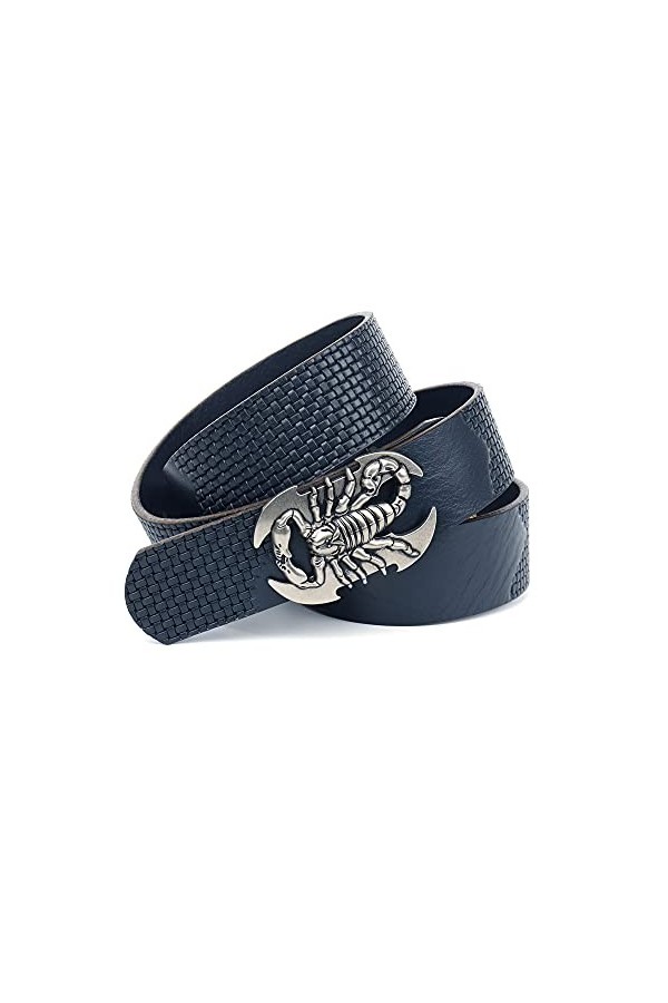 Anthoni Crown 1skp580-105 Ceinture, Bleu foncé, 105 cm Mixte