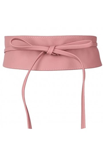 irisaa Ceinture de taille en cuir pour femme - Large ceinture Obi à lacets - Ceinture en cuir véritable - Ceinture de fête - 