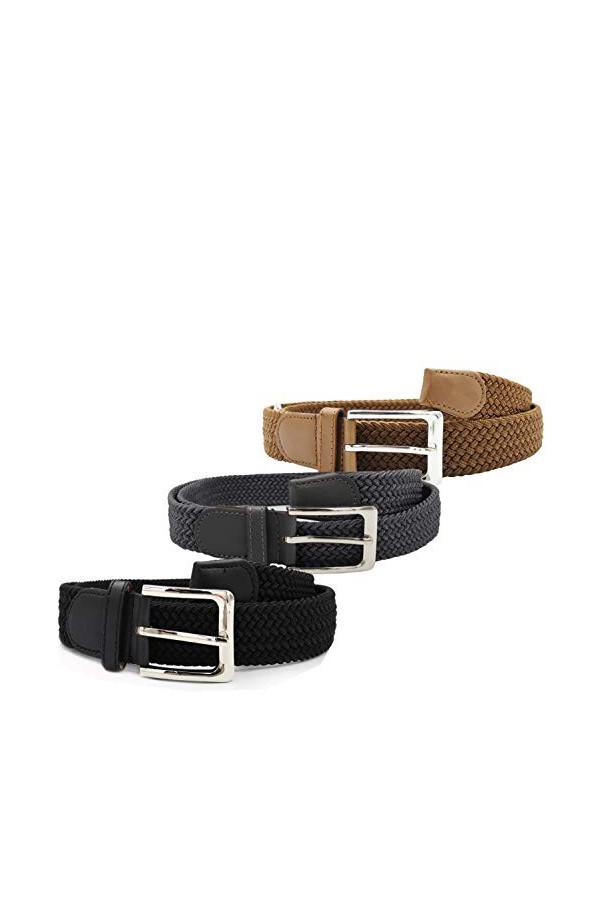 Gloop Femme, APPARELBELT, 1 × Noir 1 × Gris Foncé 1 × Marron, Longueur 130 CM hors boucle 