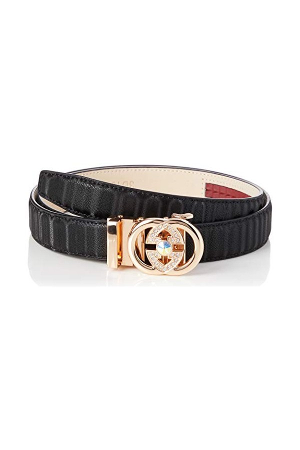 Anthoni Crown Ledergürtel Ceinture, Schwarz, 95 Femme