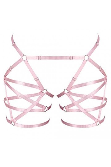 Bbohss Ceinture porte-jarretelles réglable pour femme - Rose - Taille Unique