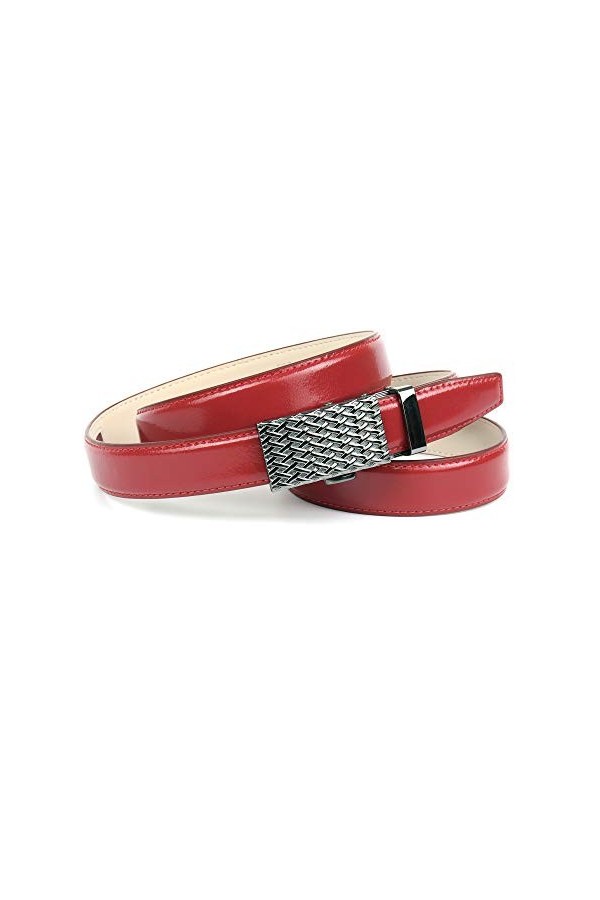 Anthoni Crown Ledergürtel Ceinture, Dunkelrot, 95 Femme