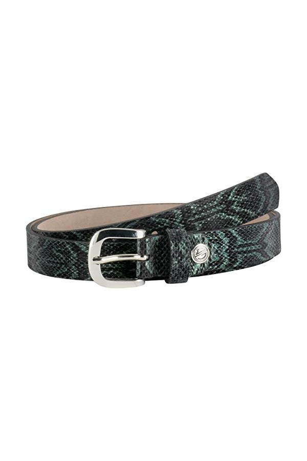 LINDENMANN Womens Leather Belt/Womens Belt, leather belt, anthracite, Farbe/Color:gris, Size US/EU:Waist Size 31.5 M EU 80 