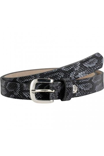 LINDENMANN Womens Leather Belt/Womens Belt, leather belt, anthracite, Farbe/Color:gris, Size US/EU:Waist Size 31.5 M EU 80 