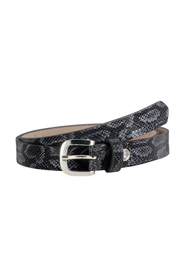 LINDENMANN Womens Leather Belt/Womens Belt, leather belt, anthracite, Farbe/Color:gris, Size US/EU:Waist Size 31.5 M EU 80 