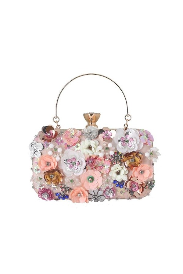 Hixingo Sac à main Femme, Sac de Soirée Multicolore Sac à Main Élégant Sac à Main de Mariage Pochettes de Mariage Cocktail po
