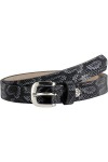 LINDENMANN Womens Leather Belt/Womens Belt, leather belt, anthracite, Farbe/Color:gris, Size US/EU:Waist Size 31.5 M EU 80 