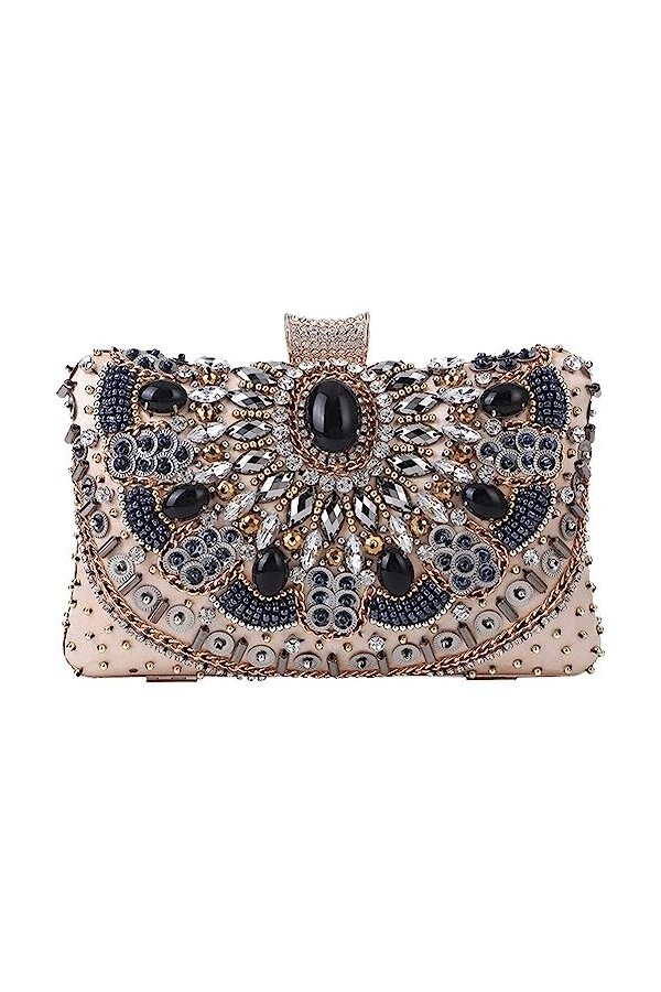 Sac de soirée pour femme sac à main Vintage perlé sac à bandoulière élégant sac formel pour mariage bal de promo