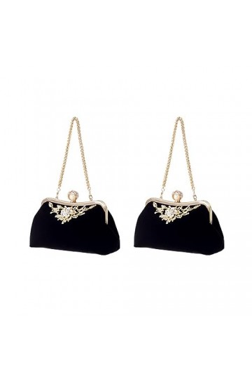 Balawin 2X pour Femme Perle Diamant Sac À Main Vintage Sac de Soirée En Fleur de Cristal Fête de Mariage Pochette de Mariée S