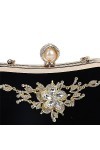 Balawin 2X pour Femme Perle Diamant Sac À Main Vintage Sac de Soirée En Fleur de Cristal Fête de Mariage Pochette de Mariée S