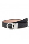 Calvin Klein Ceinture Femme Ck Must Rd Buckle Rev 2.5 cm Belt Ceinture Similicuir, Noir Black Mono/Cafe Au Lait Mono , 65 cm