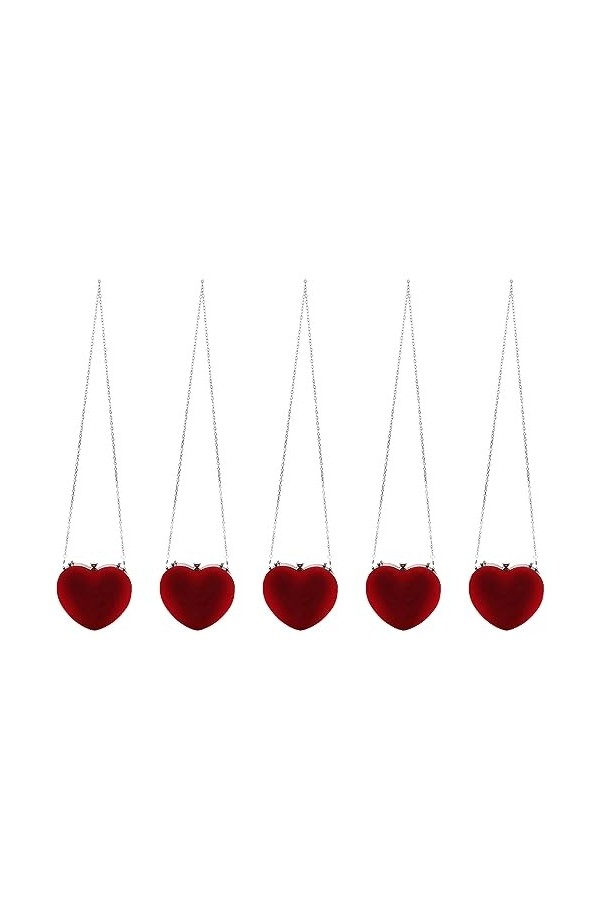 Balawin 5X Diamants en Forme de Coeur Femmes de Soiree Chaine Epaule Pochettes de Sac A Main de Jour de Soiree pour le Mariag