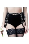 JMMHSS Punk Ceinture en cuir pour femme et fille, Noir , taille unique