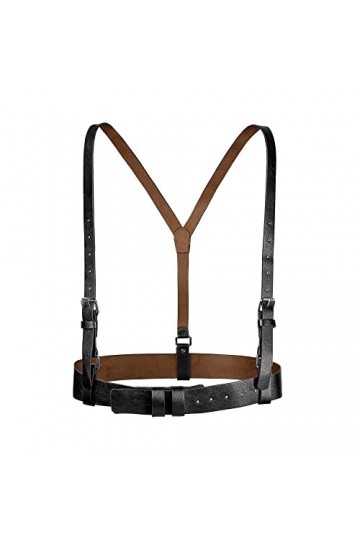 Allegra K Womens PU Leather Y Suspenders Belts 69-84cm/27.17-33.07" Black