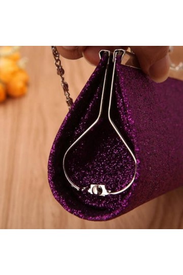 Balawin 2X Femmes Briller Bourse DEmbrayage Soiree Fete Mariage Banquet Sac A Main Sac A Bandouliere Violet 