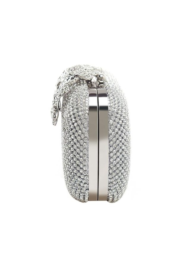 Balawin 3X Sac de Soiree Unique de Fermoir En Argent de Diamant Cristal, Pochette de la Fete Nuptiale Ou de Prom