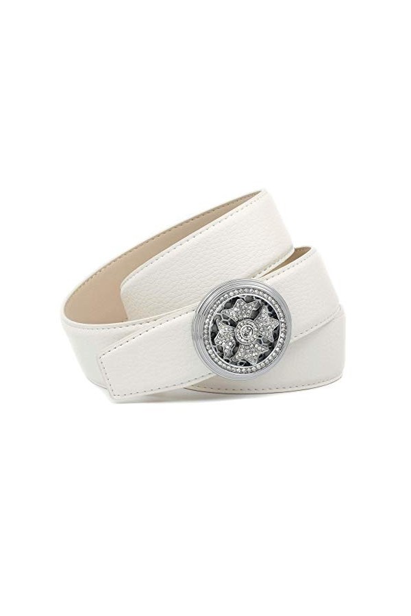 Anthoni Crown L1rr.t90 Ceinture, Blanc Weiss 090 , 110 Taille Fabricant: 95 Femme