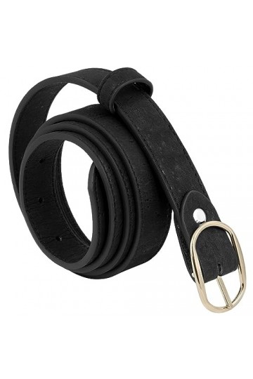 Simaru Ceinture en liège pour femmes : Élégance et durabilité avec boucle dorée, parfaite pour toutes vos tenues