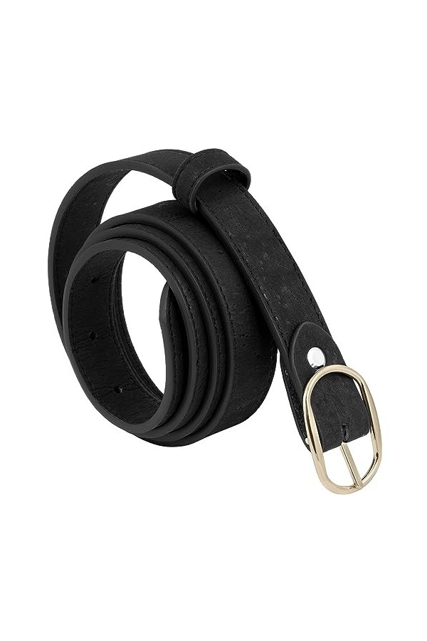 Simaru Ceinture en liège pour femmes : Élégance et durabilité avec boucle dorée, parfaite pour toutes vos tenues