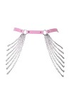 BBOHSS Harnais pour femme en cuir synthétique - Ceinture punk - Taille réglable - Gothique - Carnaval - Costume de danse, ros