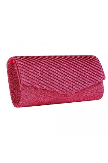 FUZYXIH Sac à main étincelant tendance élégant pour soirée, mariage, fête, sac à bandoulière pour femmes et dames, rose vif