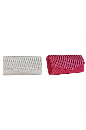 FUZYXIH Sac à main étincelant tendance élégant pour soirée, mariage, fête, sac à bandoulière pour femmes et dames, rose vif