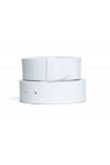 VaModa Ceinture en cuir 3cm | Jeans Belt pour homme et femme | couleur blanc, Longueur-95cm, Druckknopfsystem, sans boucle
