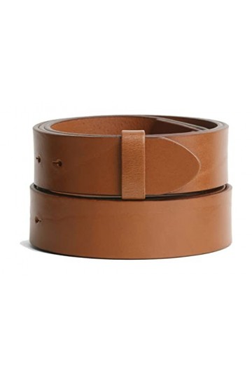 VaModa Ceinture en cuir 4cm | Jeans Belt 40mm pour homme et femme | couleur cognac, Longueur-80cm, Druckknopfsystem, sans bou